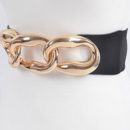 Gramercy Park Chain-Detail Stretch Belt