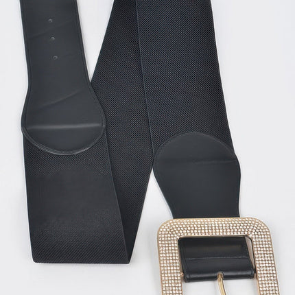 Chinatown Rhinestone Buckle Stretch Belt