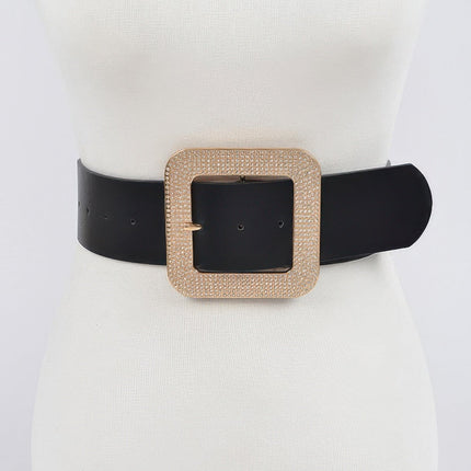 Williamsburg Rhinestone Square Buckle Belt