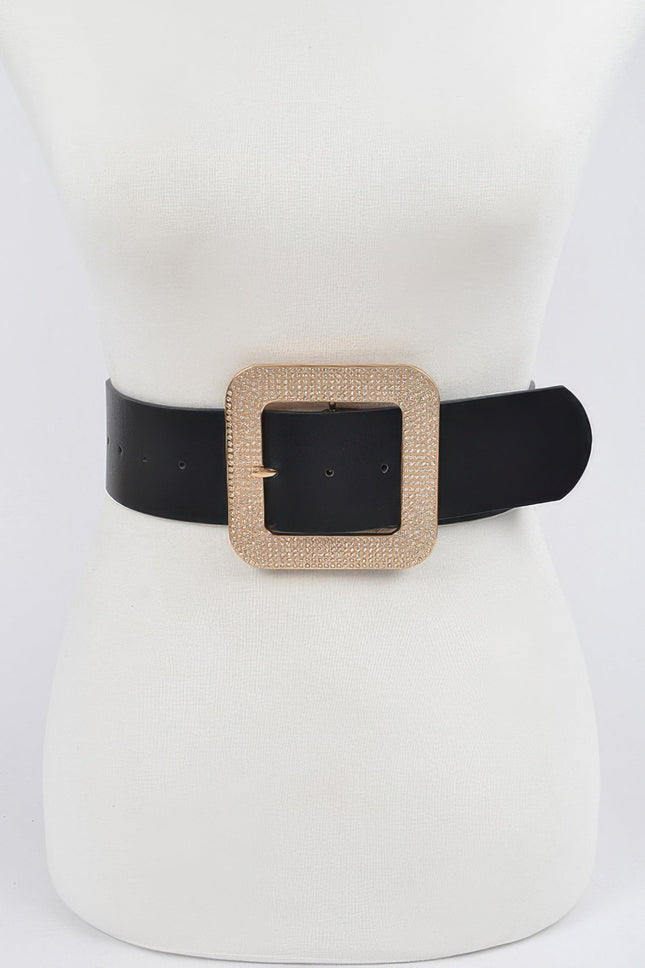 Williamsburg Rhinestone Square Buckle Belt