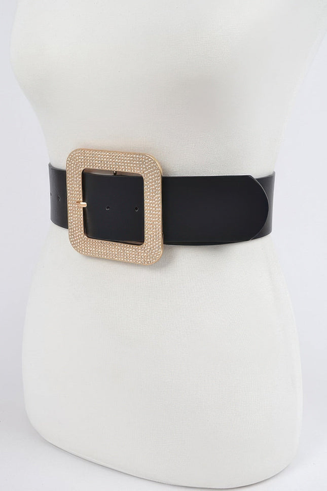 Williamsburg Rhinestone Square Buckle Belt