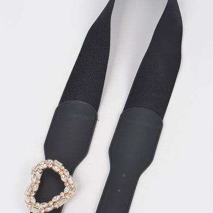 Astoria Heart Rhinestone Stretch Belt