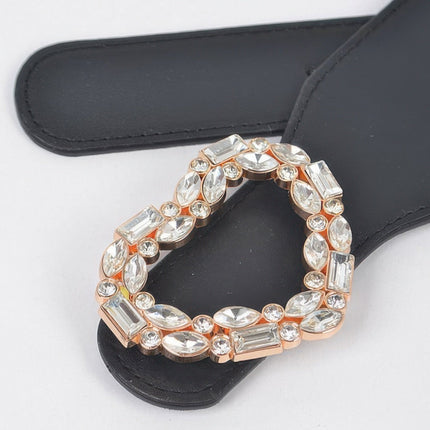 Astoria Heart Rhinestone Stretch Belt