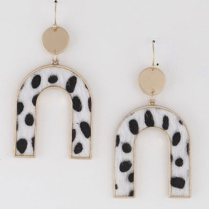 Animal Print Arch Earrings
