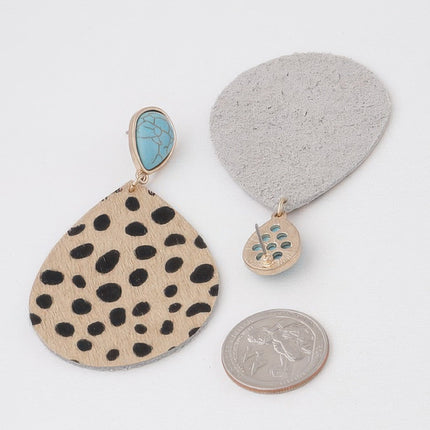 Animal-Print Teardrop Earrings