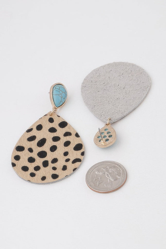 Animal-Print Teardrop Earrings