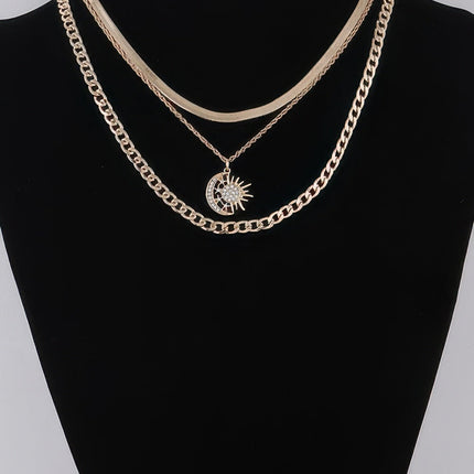 Celestial Sun & Moon Chain Necklace