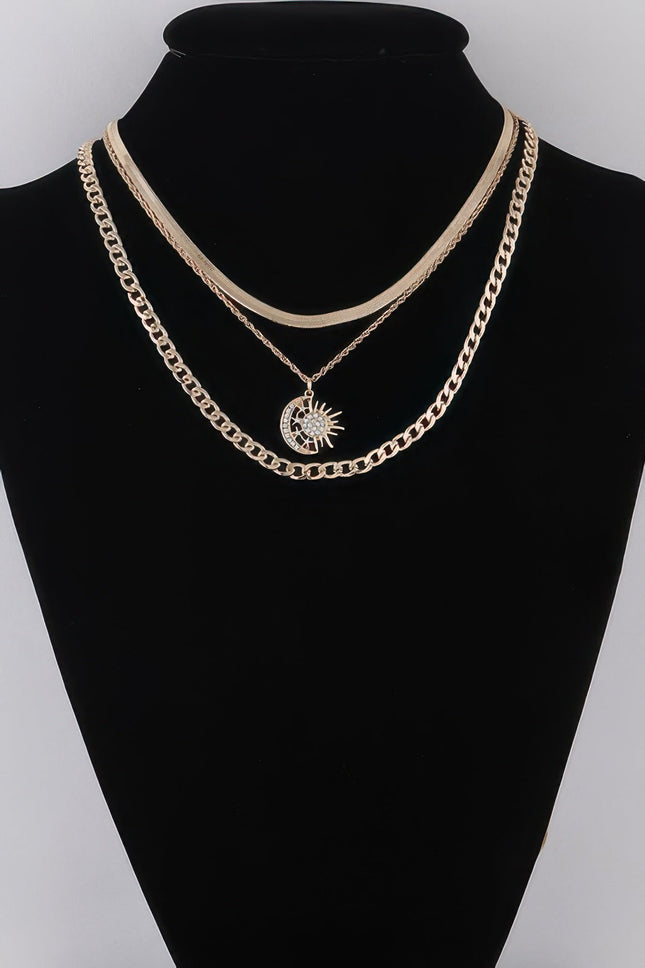 Celestial Sun & Moon Chain Necklace