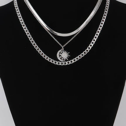 Celestial Sun & Moon Chain Necklace