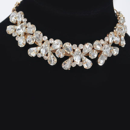 AB Stone Earrings & Necklace Set