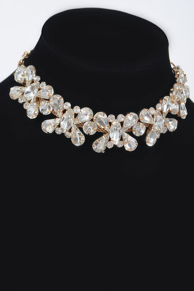 AB Stone Earrings & Necklace Set
