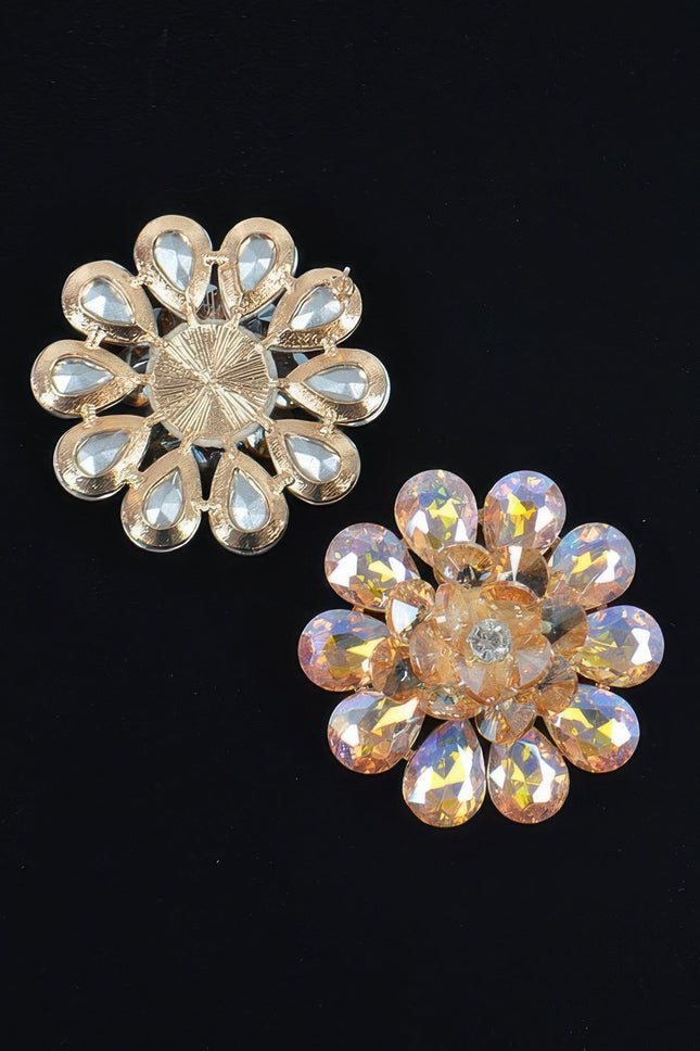 Rhinestone Studded Statement Earrings