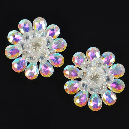 Rhinestone Studded Statement Earrings