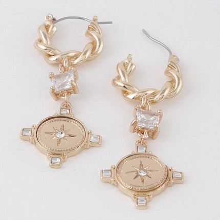 Twisted Star Drop Earrings