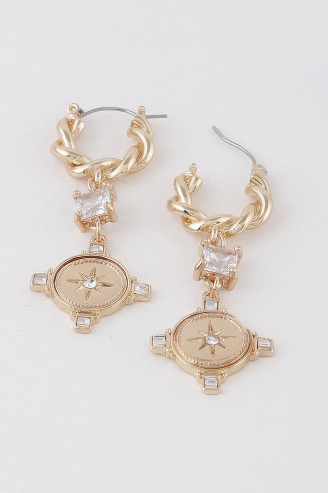 Twisted Star Drop Earrings