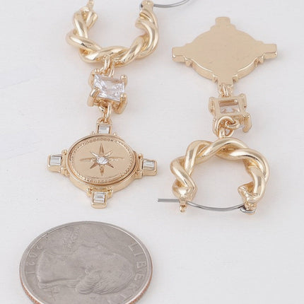 Twisted Star Drop Earrings