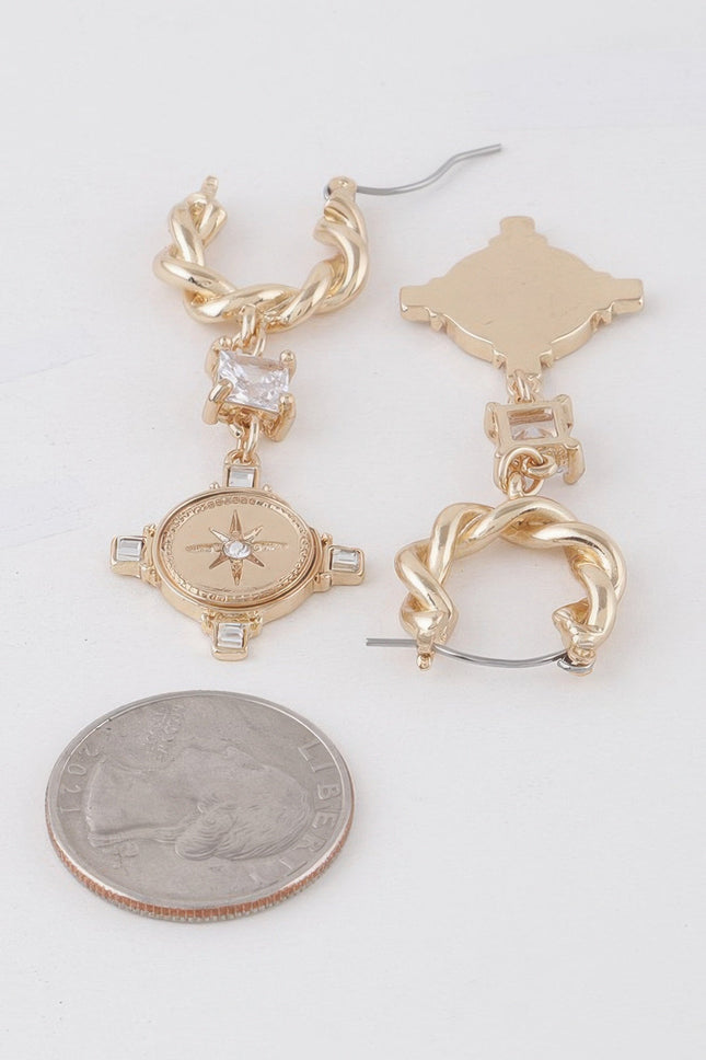 Twisted Star Drop Earrings