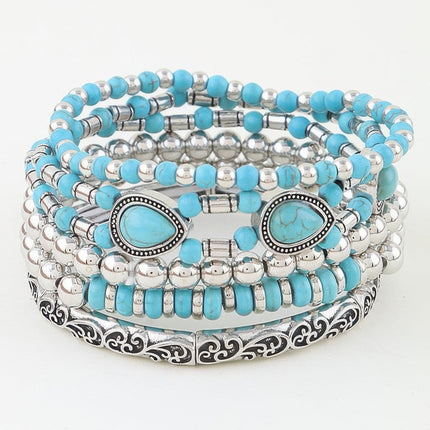 Antique-Style Teardrop Beaded Bracelet