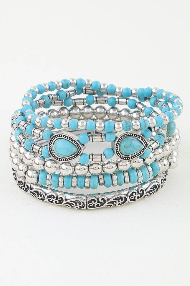 Antique-Style Teardrop Beaded Bracelet