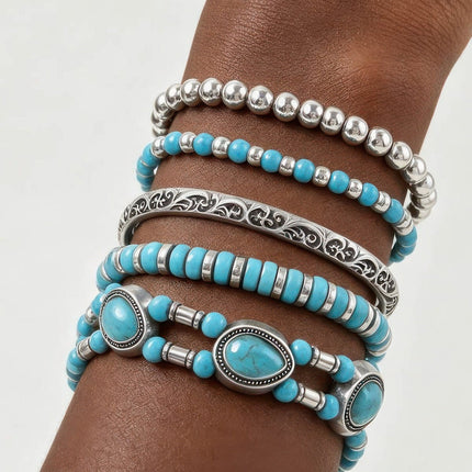 Antique-Style Teardrop Beaded Bracelet