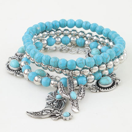 Cowboy Boot & Cactus Beaded Bracelet