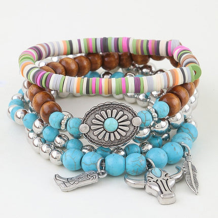 Wild West Five-Strand Beaded Bracelet