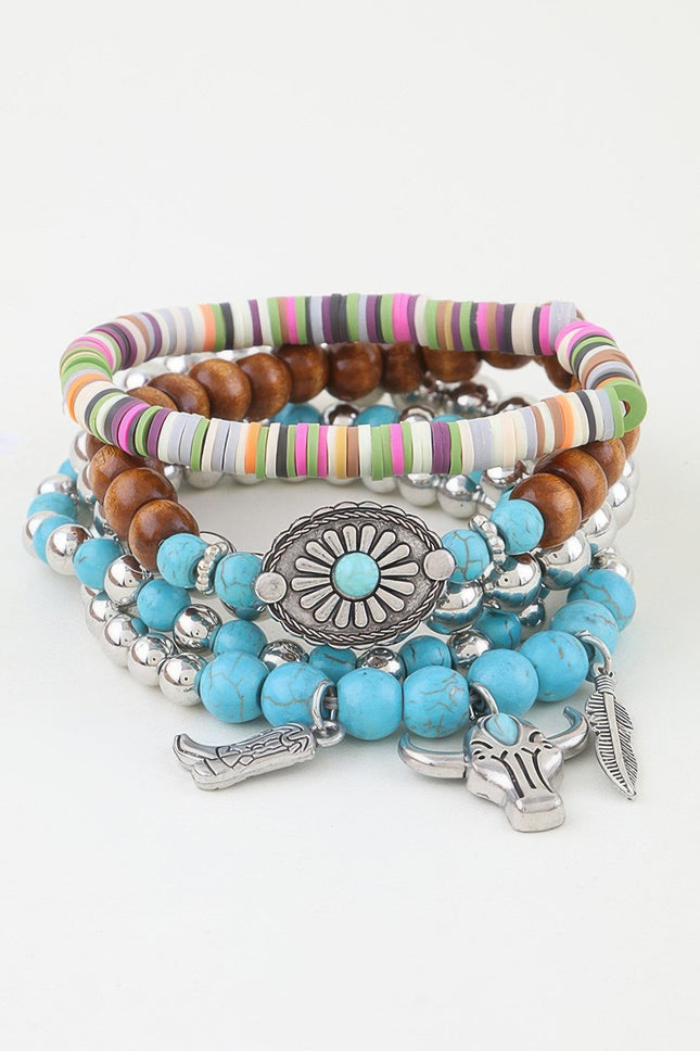 Wild West Five-Strand Beaded Bracelet