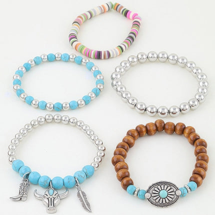 Wild West Five-Strand Beaded Bracelet