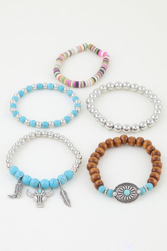 Wild West Five-Strand Beaded Bracelet