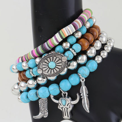Wild West Five-Strand Beaded Bracelet
