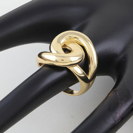 Polished Interloop Statement Ring