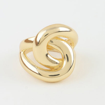 Polished Interloop Statement Ring