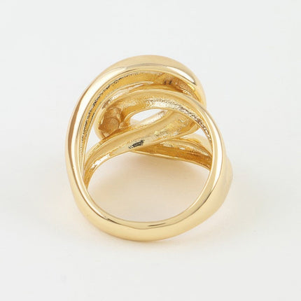 Polished Interloop Statement Ring