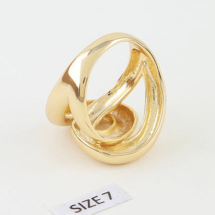 Polished Interloop Statement Ring