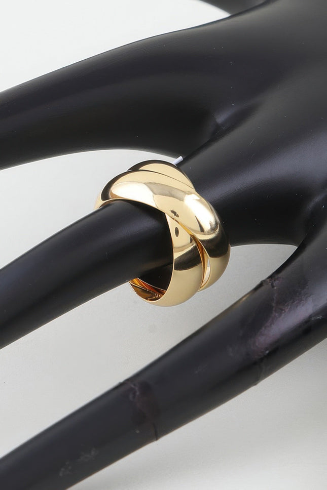 Polished Intertwined Band Ring