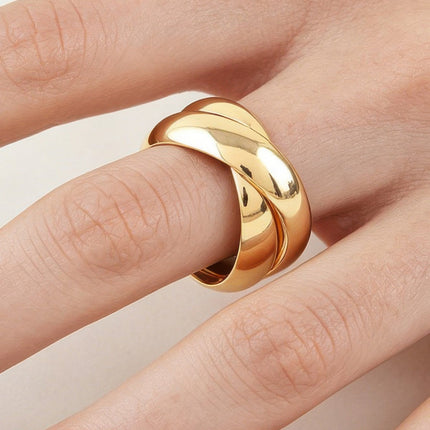 Polished Intertwined Band Ring