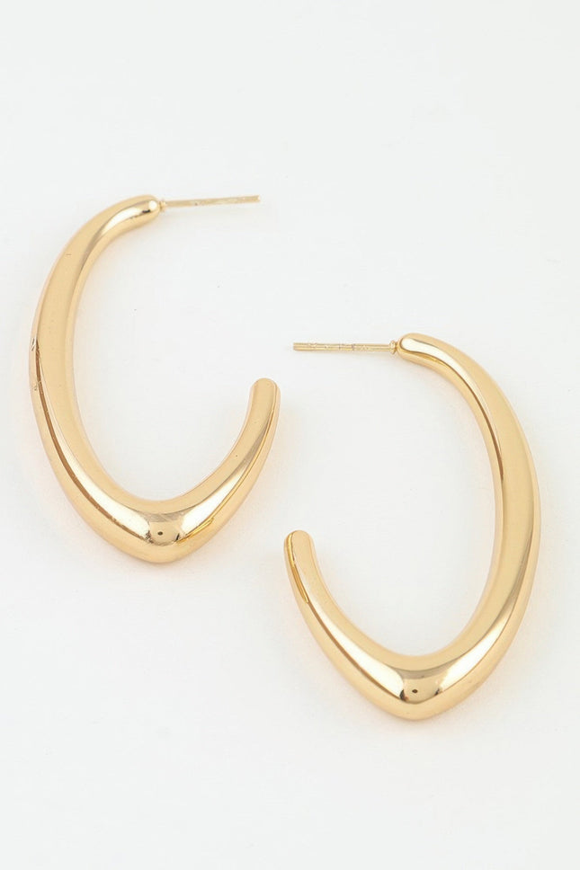 Polished Cat-Eye Hoop Earrings