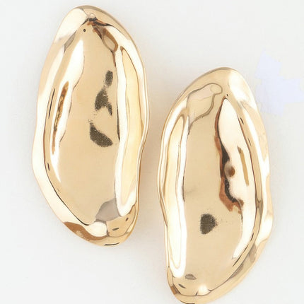 Hammered Organic Drop Earrings