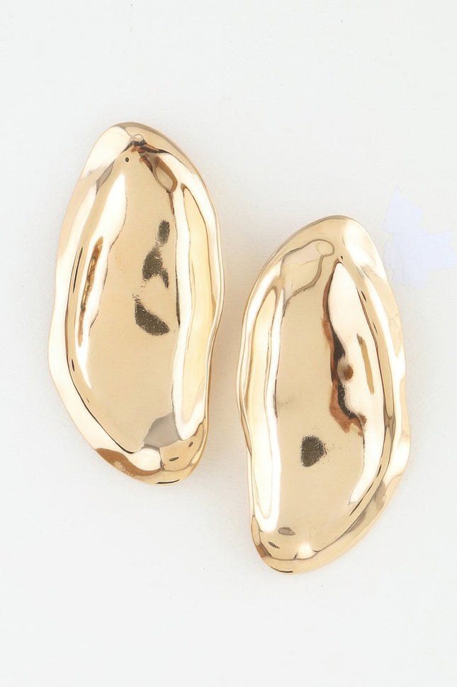 Hammered Organic Drop Earrings