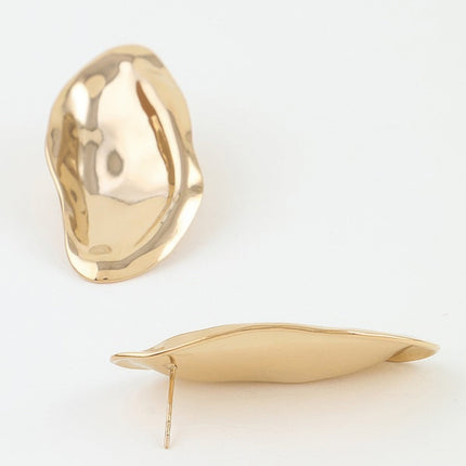 Hammered Organic Drop Earrings