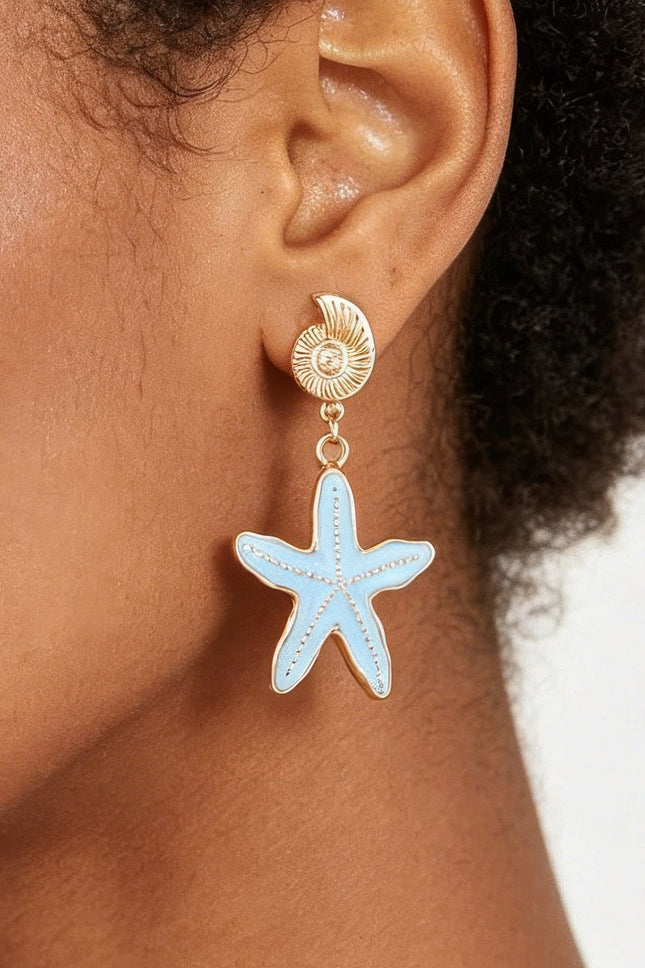 Shell & Starfish Drop Earrings