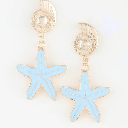Shell & Starfish Drop Earrings