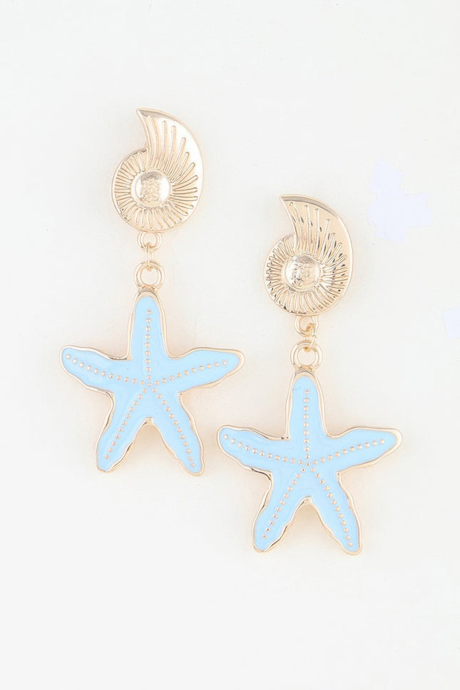 Shell & Starfish Drop Earrings