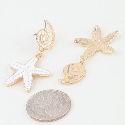 Shell & Starfish Drop Earrings