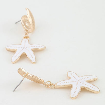 Shell & Starfish Drop Earrings