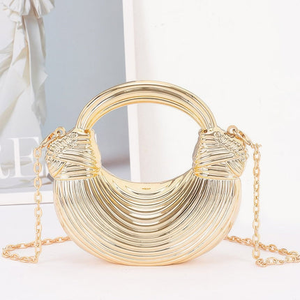 Mini Textured Acrylic Clutch with Chain