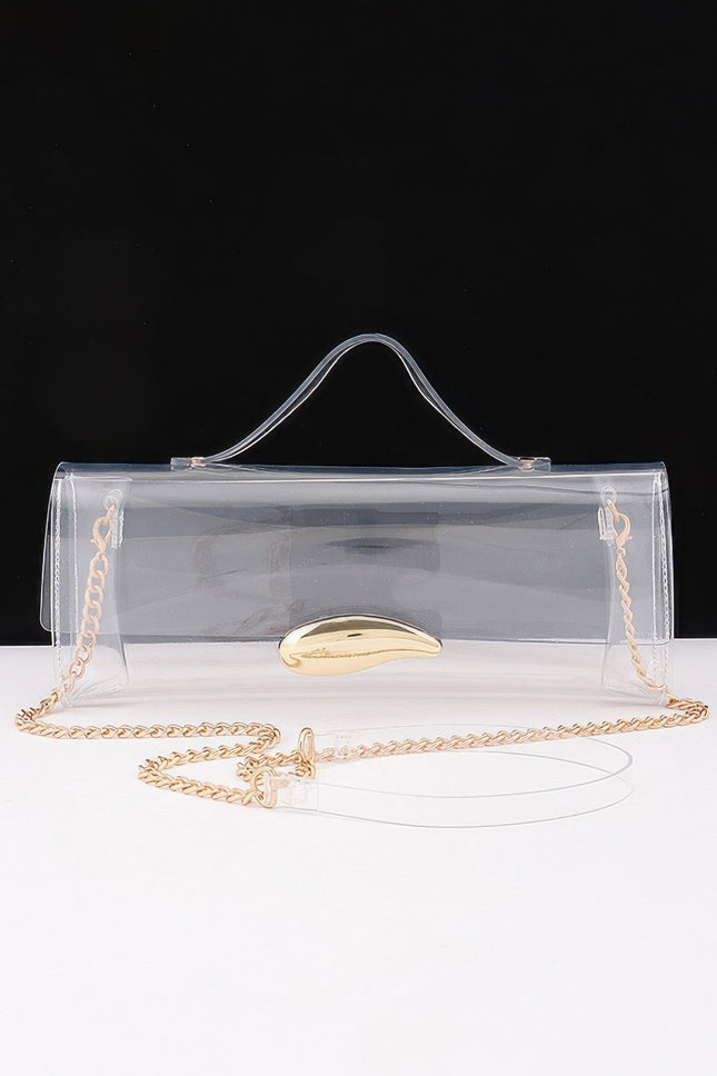 Transparent Top-Handle Bag with Detachable Straps