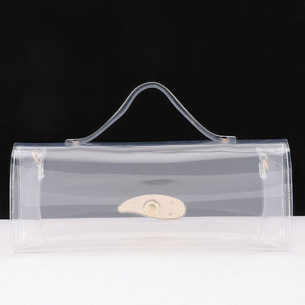Transparent Top-Handle Bag with Detachable Straps