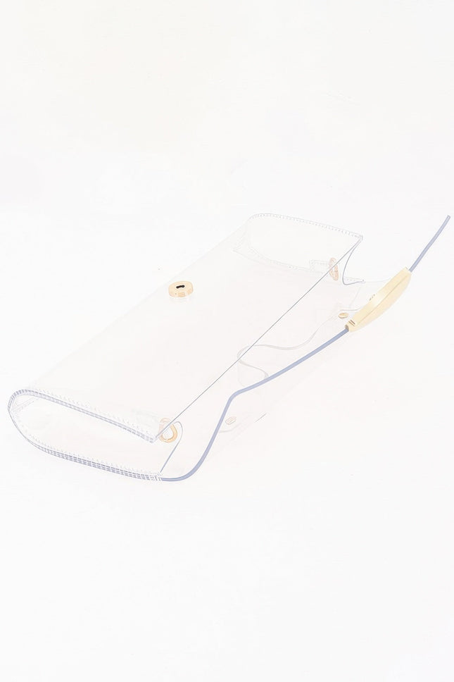 Transparent Top-Handle Bag with Detachable Straps