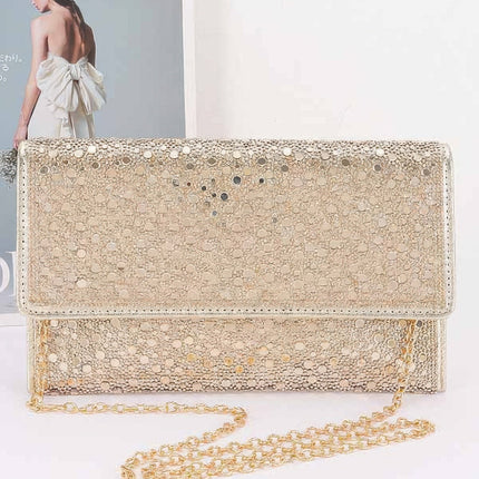 Rhinestone Envelope Clutch — Classic Flap